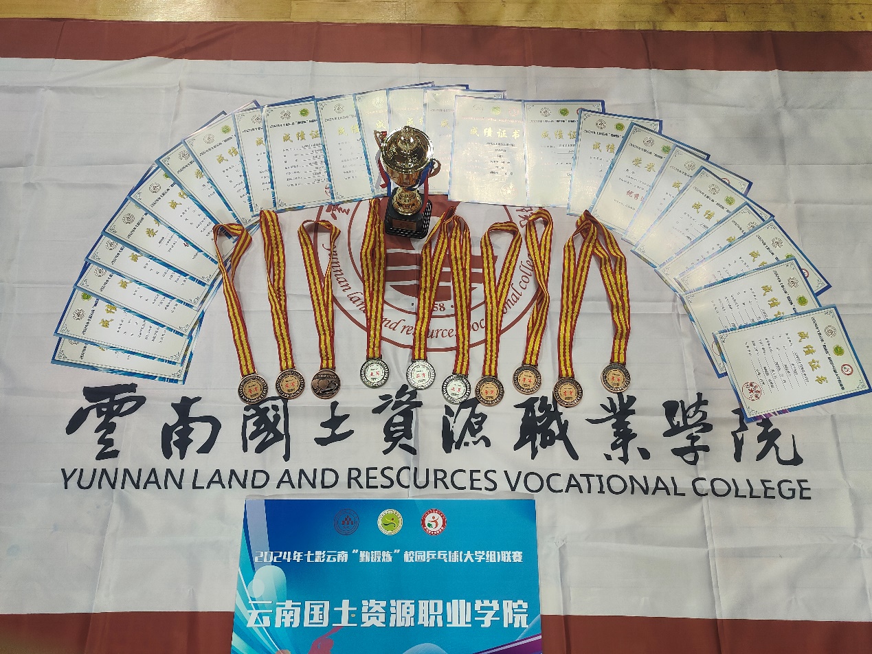 喜报！公司代表队在2024年七彩云南校园乒乓球（大学组）联赛中获佳绩